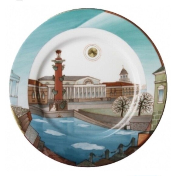 Lomonosov Porcelain Decorative Wall Plate Spring in St Petersburg 10.4" in Box - Picture 1 of 6